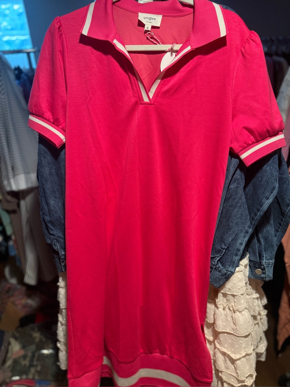 Umgee Pink Polo Dress